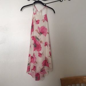 Floral print trapeze dress